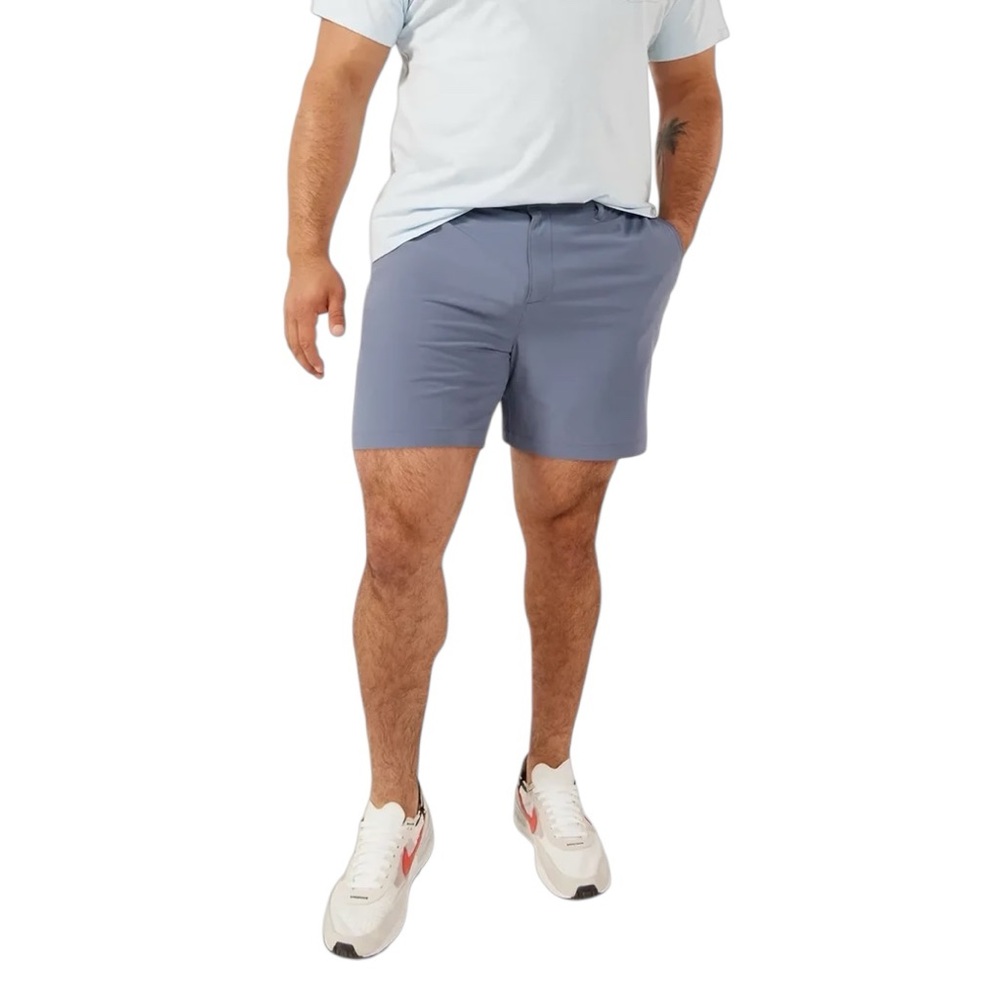NWT Chubbies Everywhere - Performande Short 6” in ‘The Ice Caps’ Blue Size L